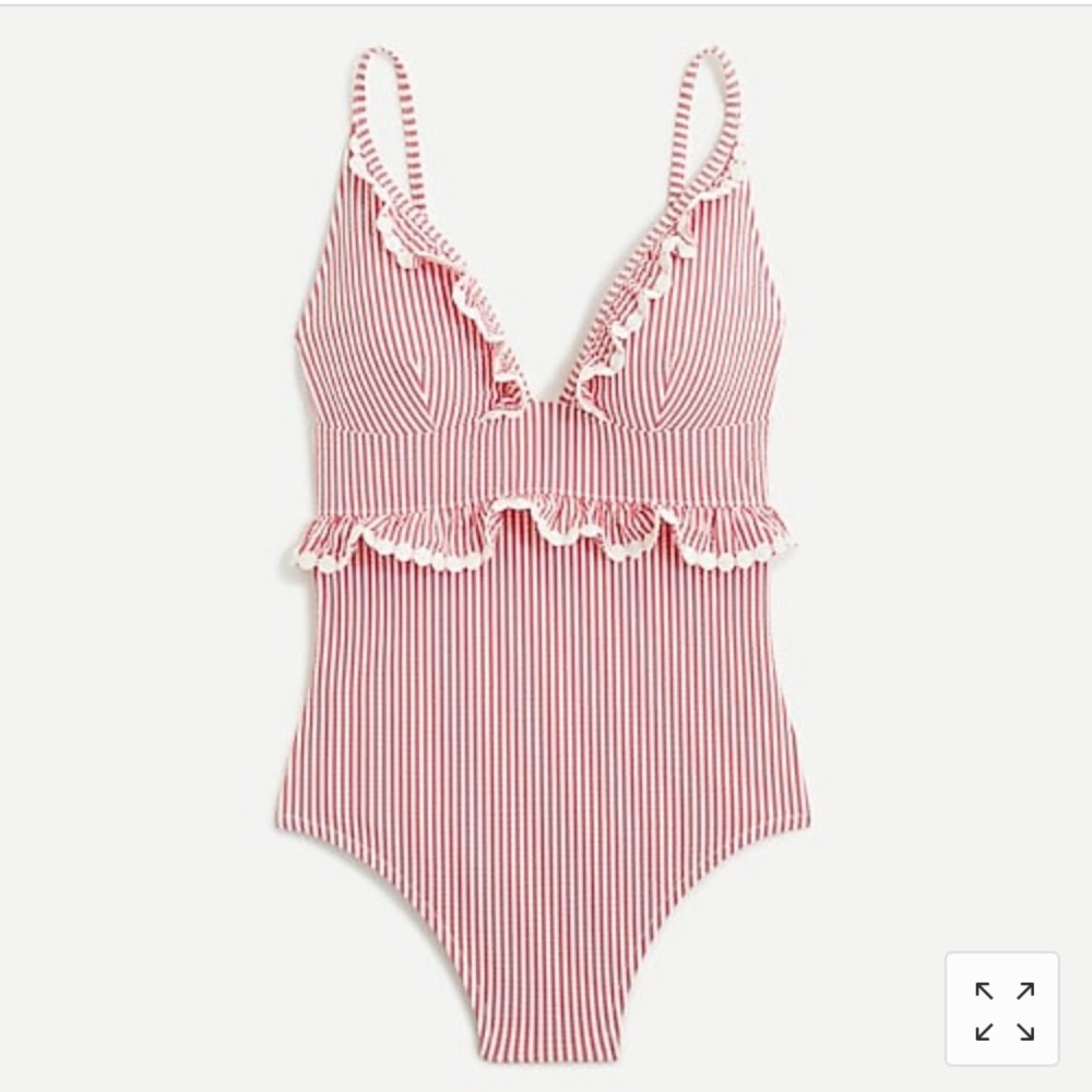 Seer sucker J. Crew swimsuit